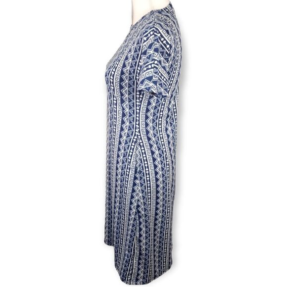 LULAROE BLUE GEOMETRIC PRINT MARLY DRESS SZ.XXS EUC - Picture 4 of 8
